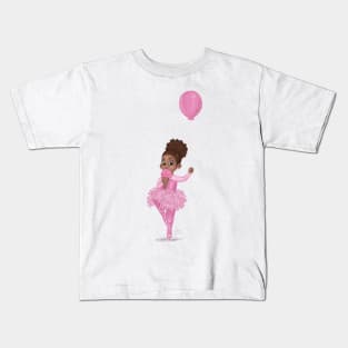 Ballerina| Black girl art Kids T-Shirt